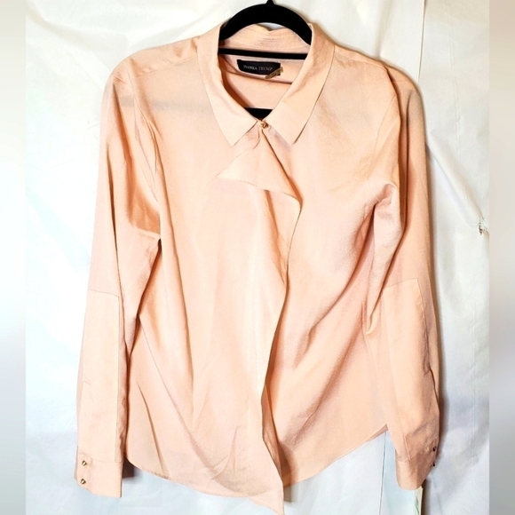 Ivanka Trump Rose Long-Sleeved Blouse in Size Large NWT - Picture 1 of 6